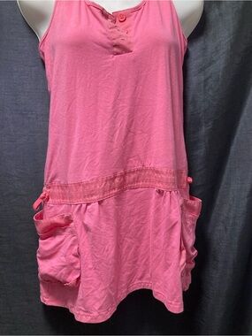 Exclusive Pink Sleeveless Utility Tunic Dress Women’s Large Y2K